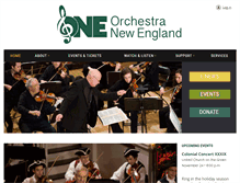 Tablet Screenshot of orchestranewengland.memberlodge.com